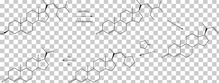 Stigmasterol Progesterone Chemical Synthesis Paper 0 PNG, Clipart, 1950, Angle, Area, Black, Black And White Free PNG Download