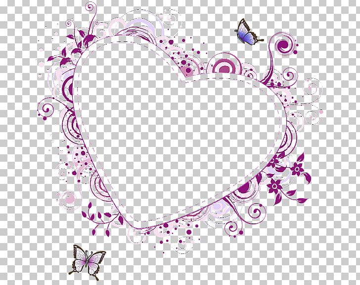 Frames Purple Heart PNG, Clipart, Area, Blue, Border, Butterfly, Circle Free PNG Download