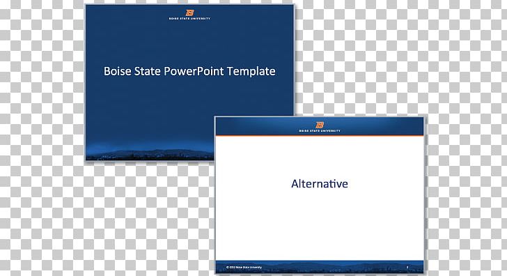 Boise State University Microsoft PowerPoint Template Presentation PNG, Clipart, Blue, Boise State University, Brand, College, Media Free PNG Download