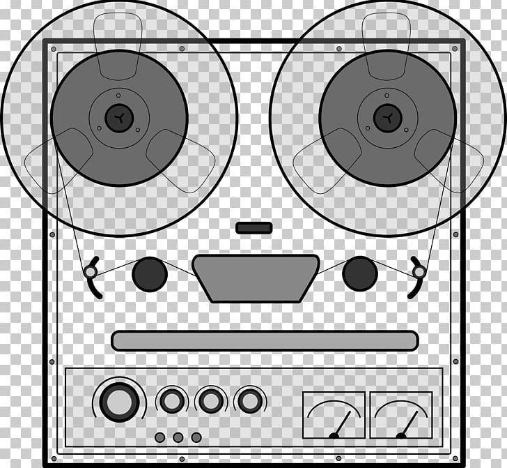Tape Recorder Compact Cassette Magnetic Tape PNG, Clipart, Angle, Area, Black, Black And White, Cartoon Free PNG Download