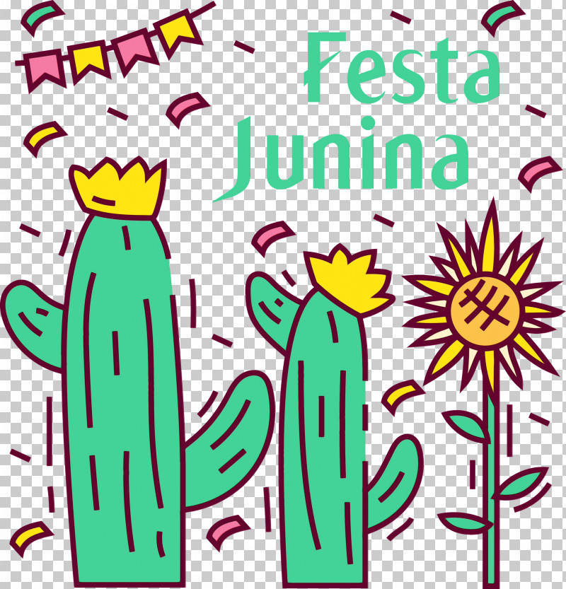 Cartoon Flower Pattern Happiness Line PNG, Clipart, Area, Brazilian Festa Junina, Cartoon, Festas De Sao Joao, Flower Free PNG Download