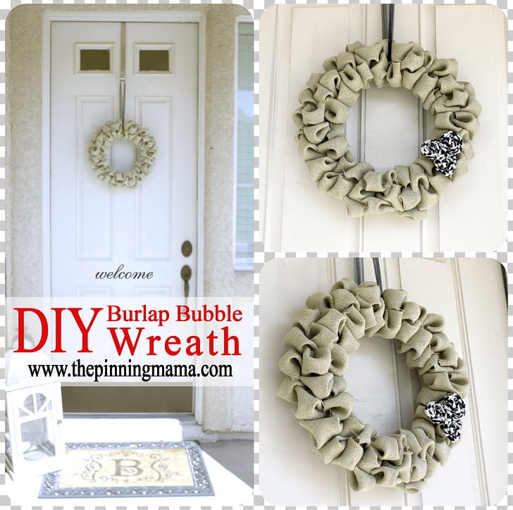 Christmas Wreaths How-to Hessian Fabric Christmas Decoration PNG, Clipart, Christmas Day, Christmas Decoration, Christmas Wreaths, Craft, Creative Christmas Wreath Free PNG Download
