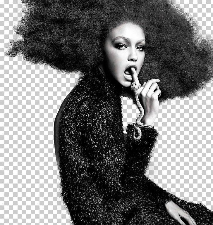 Gigi Hadid Vogue Italia Model Fashion PNG, Clipart, Beauty, Black And White, Blackface, Black Hair, Celebrities Free PNG Download