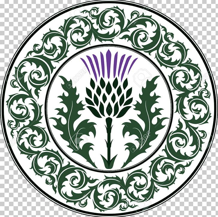 National Symbols Of Scotland Thistle PNG, Clipart, Area, Art, Black And White, Circle, Clip Art Free PNG Download