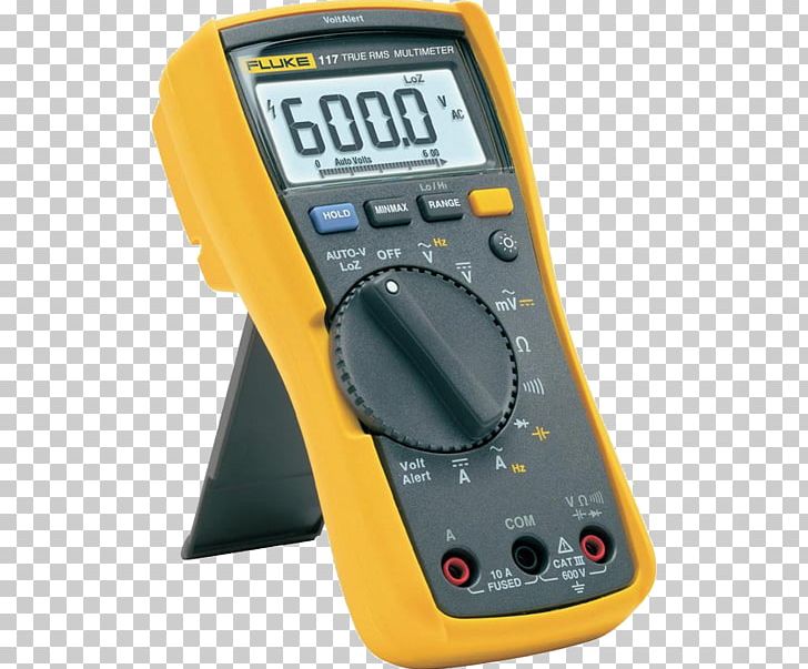 Digital Multimeter Fluke Corporation True RMS Converter Current Clamp PNG, Clipart, Electrician, Electricity, Electronics, Electronic Test Equipment, Fluke Corporation Free PNG Download