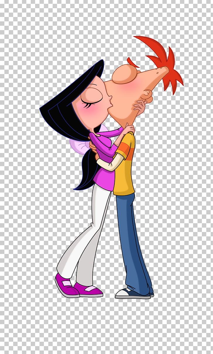 Phineas Flynn Isabella Garcia-Shapiro Ferb Fletcher Drawing Kiss PNG, Clipart, Animated Cartoon, Art, Cartoon, Deviantart, Drawing Free PNG Download