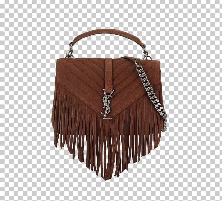 Handbag Yves Saint Laurent Fringe Suede PNG, Clipart, Accessories, Bag, Bags, Brown, Calfskin Free PNG Download