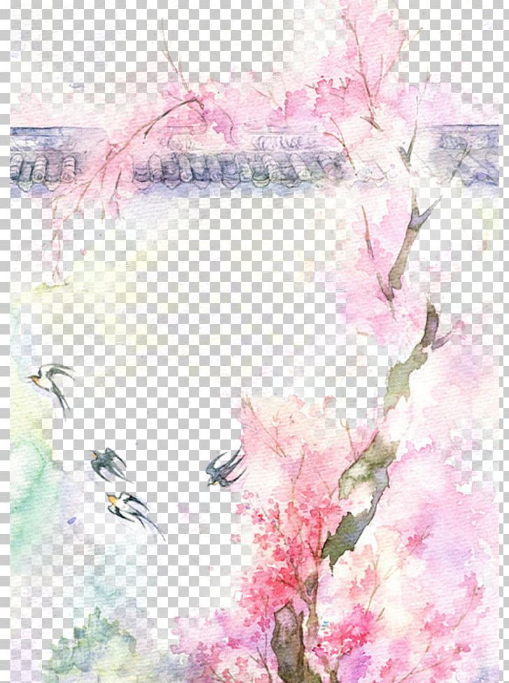 Watercolor Painting Drawing PNG, Clipart, Aesthetics, Affair, Branch, Cartoon, Chinese Painting Free PNG Download