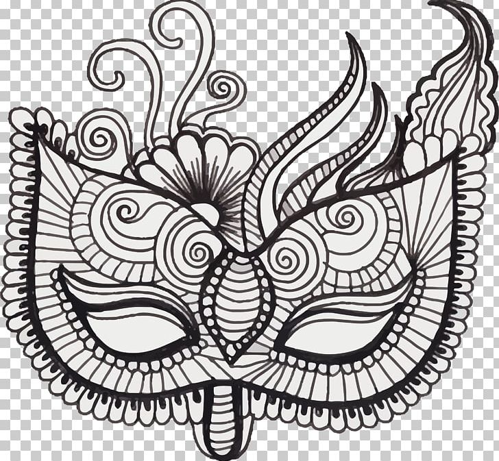Mask Masquerade Ball Headgear PNG, Clipart, Circle, Design, Flower, Hand Drawn, Illustration Free PNG Download