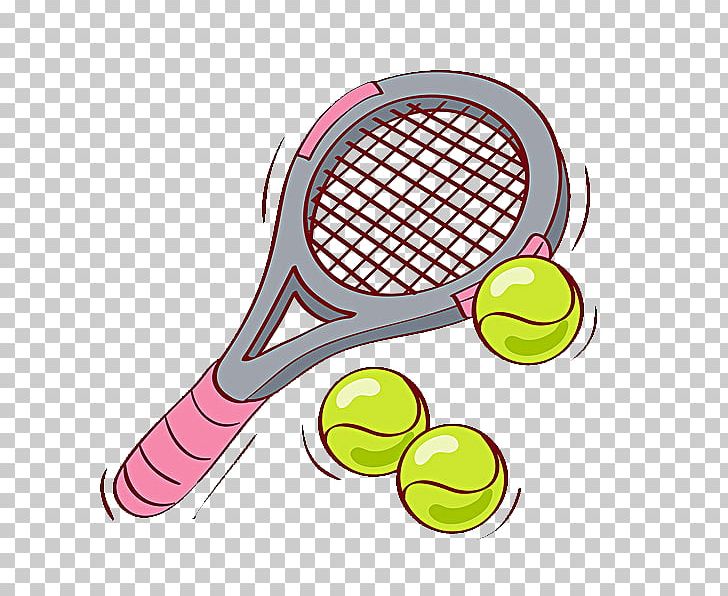 Racket Tennis Ball Illustration PNG, Clipart, Area, Badminton Racket, Ball, Circle, Line Free PNG Download