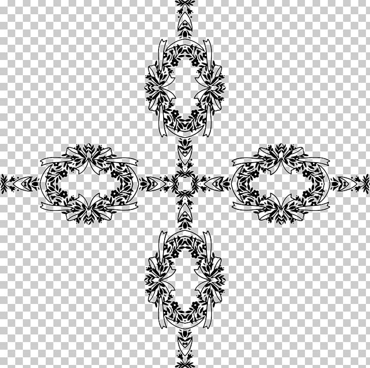 Ornament PNG, Clipart, Art, Black And White, Body Jewelry, Computer Icons, Cross Free PNG Download