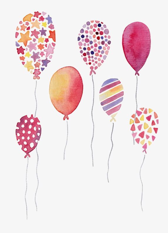 Watercolor Balloons PNG, Clipart, Balloon, Balloons Clipart, Cartoon, Float, Hand Free PNG Download