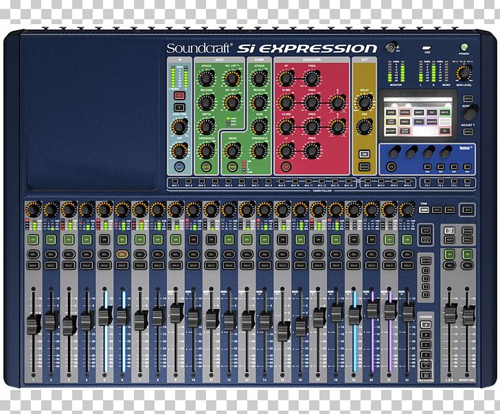 Audio Mixers Digital Mixing Console Soundcraft Si Expression 3 Soundcraft Si Expression 2 PNG, Clipart, Audio, Audio Equipment, Audio Mixer, Electronics, Microcontroller Free PNG Download