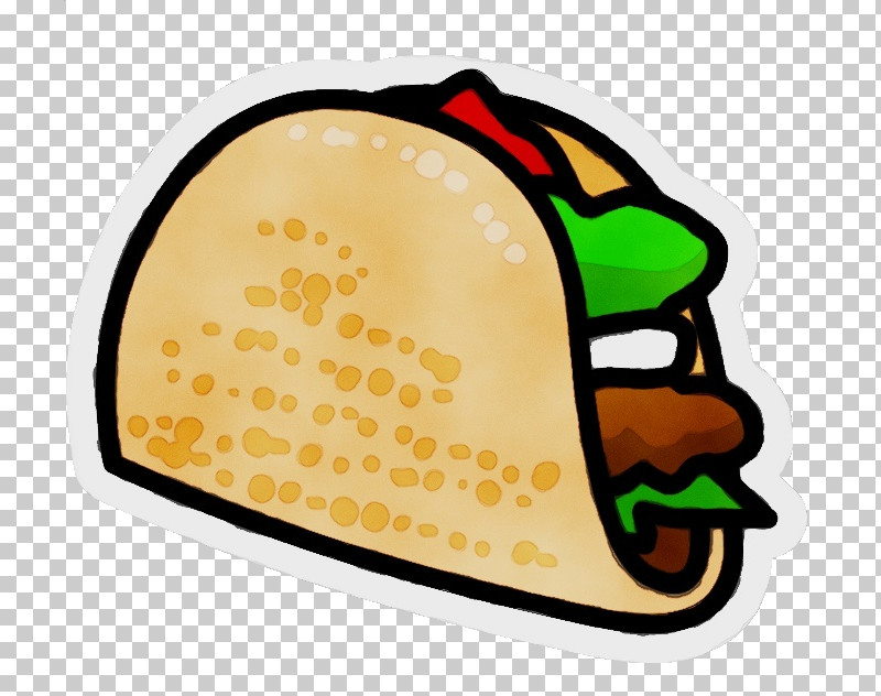 Taco Mexican Cuisine Yellow Headgear PNG, Clipart, Headgear, Mexican Cuisine, Paint, Taco, Watercolor Free PNG Download