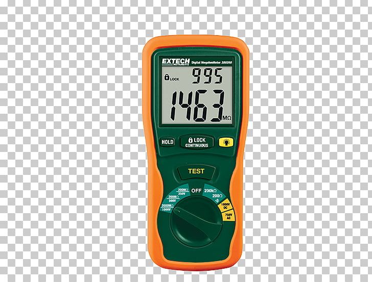 Megohmmeter Extech Instruments Multimeter Light Meter High Voltage PNG, Clipart, Backlight, Continuity Tester, Direct Current, Electric Potential Difference, Electronics Free PNG Download