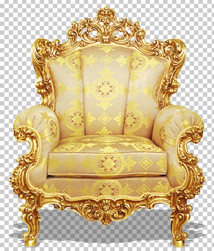 Table Chair Couch Furniture Gold PNG, Clipart, Antique, Bedroom, Carving, Cushion, Geometric Pattern Free PNG Download