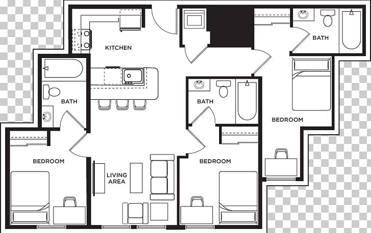 Floor Plan Architecture Residential Area PNG, Clipart, Angle, Architecture, Area, Bed Plan, Black And White Free PNG Download