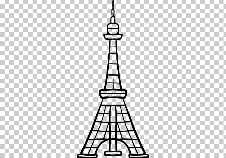 Tokyo Tower Eiffel Tower Line Art PNG, Clipart, Black And White, Color, Computer Icons, Eiffel Tower, Encapsulated Postscript Free PNG Download