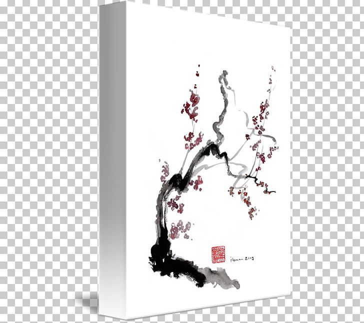 Cherry Blossom Ink Wash Painting Japanese Art PNG, Clipart, Abstract Art, Art, Blossom, Branch, Cherry Free PNG Download