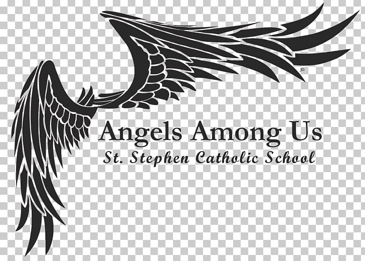 St Stephens Catholic School Logo Saint Stephen Circle PNG, Clipart, Angels Among Us, Beak, Bird, Black And White, Brand Free PNG Download
