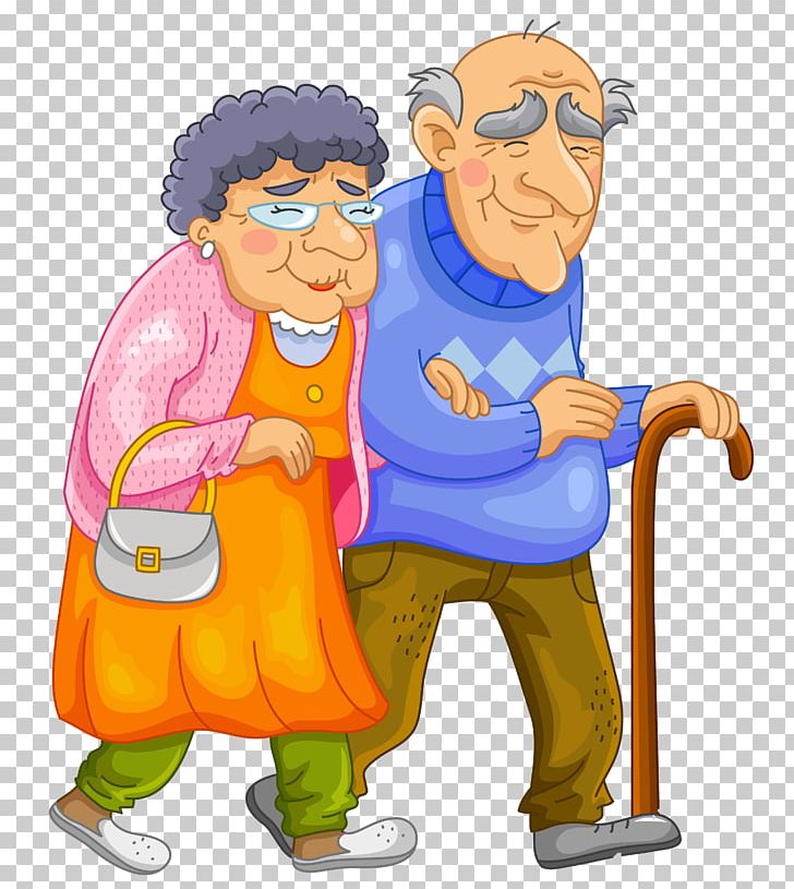 Old Age Cartoon PNG, Clipart, Couple, Couples, Couple Silhouette, Encapsulated Postscript, Fictional Character Free PNG Download