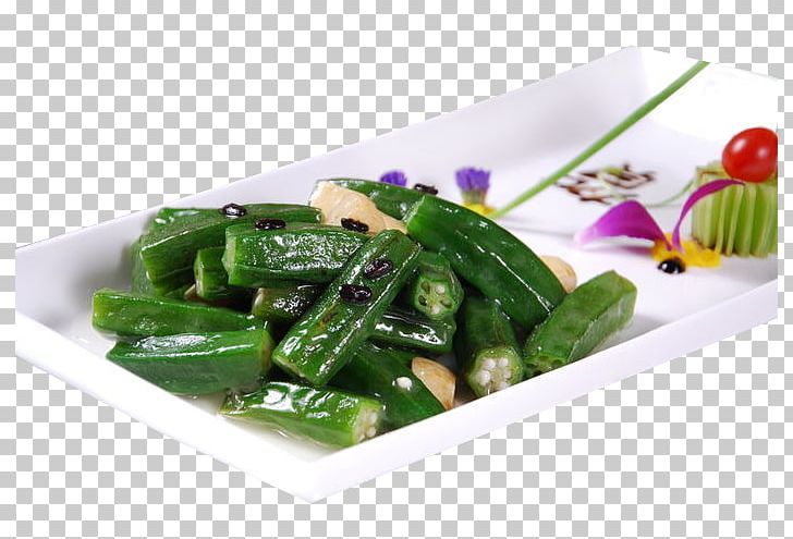 Vegetarian Cuisine Okra Douchi Stir Frying PNG, Clipart, Animals, Cucumber, Cucumis, Dis, Douchi Free PNG Download