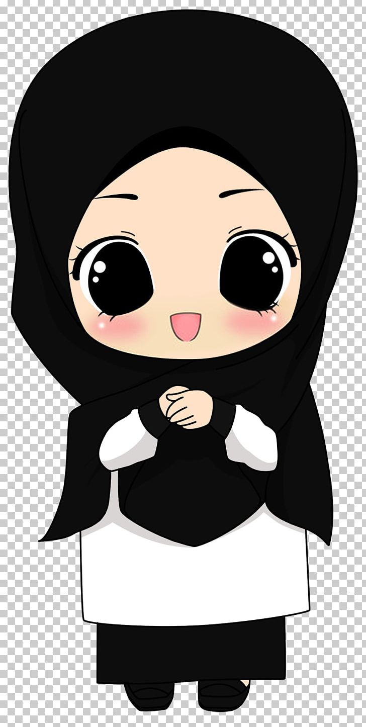 Qur'an Muslim Islam Cartoon Hijab PNG, Clipart, Animation, Anime, Art, Black, Black Hair Free PNG Download