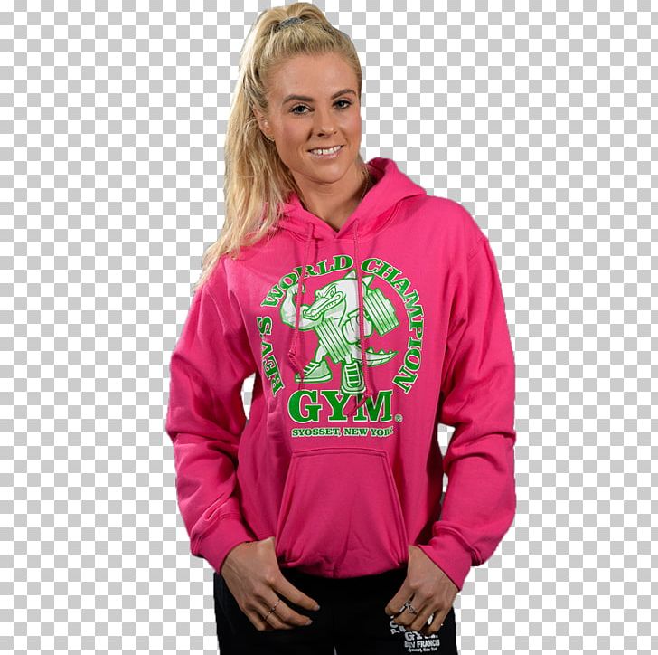 Hoodie Bev Francis Powerhouse Gym T-shirt Sweater PNG, Clipart, Bluza, Bright Pink, Clothing, Fitness Centre, Hood Free PNG Download