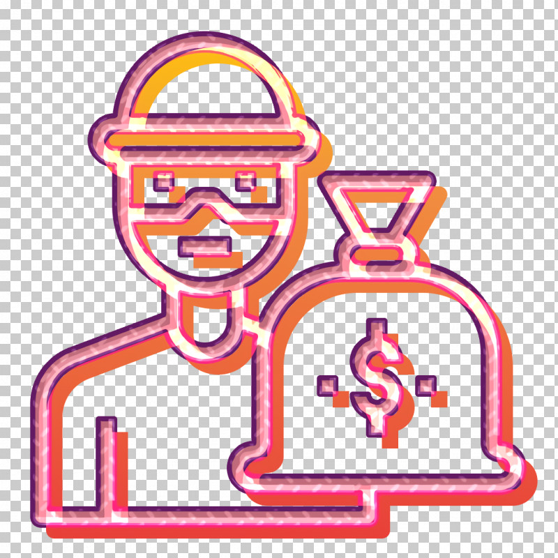 Thief Icon Crime Icon PNG, Clipart, Crime Icon, Line, Pink, Thief Icon Free PNG Download