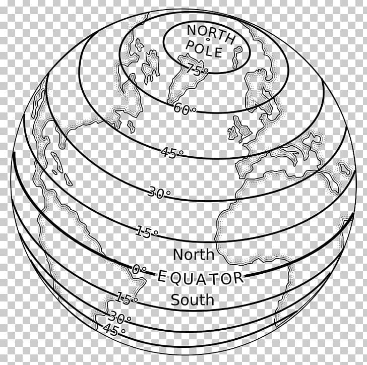 Earth Globe Latitude Geographic Coordinate System Longitude PNG, Clipart, Angle, Area, Black And White, Circle, Circle Of Latitude Free PNG Download