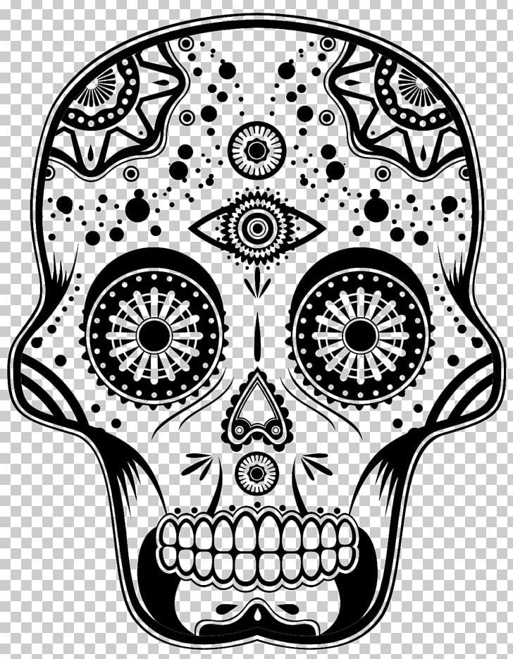 Calavera Day Of The Dead Drawing Death PNG, Clipart, Black And White, Bone, Calavera, Day Of The Dead, Death Free PNG Download