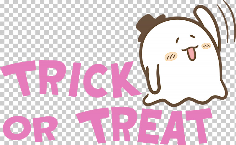 TRICK OR TREAT Halloween PNG, Clipart, Cartoon, Halloween, Happiness, Logo, Smile Free PNG Download