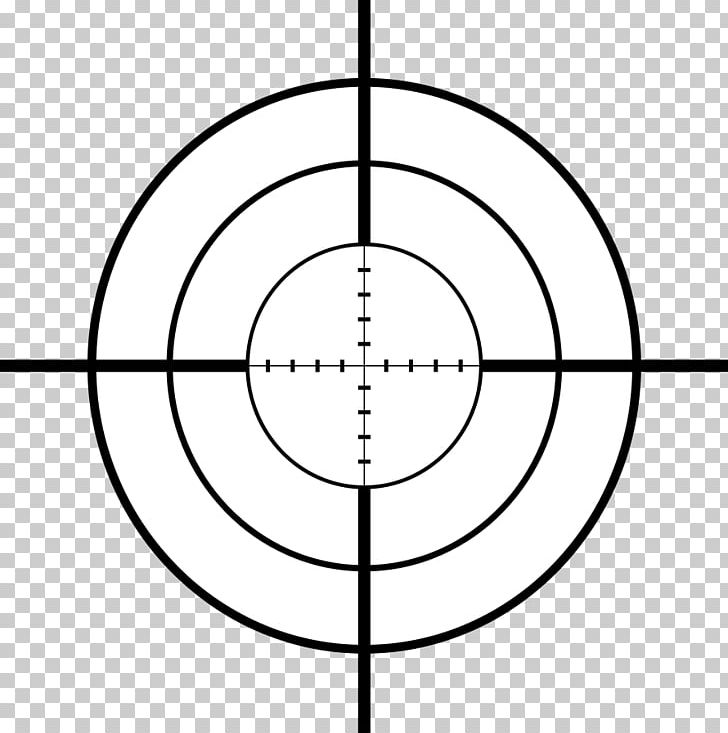 Reticle Telescopic Sight PNG, Clipart, Angle, Area, Black And White, Circle, Clip Art Free PNG Download