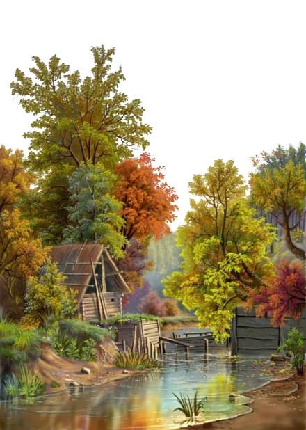 Fantastic Scenery PNG, Clipart, Cabin, Creek, Fantastic Clipart, Fantastic Clipart, Forest Free PNG Download