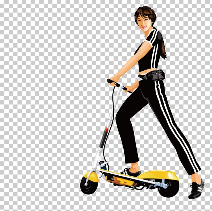 Kick Scooter Recreation Sport PNG, Clipart, Beautiful, Beautiful Girl, Beauty, Beauty Salon, Cars Free PNG Download