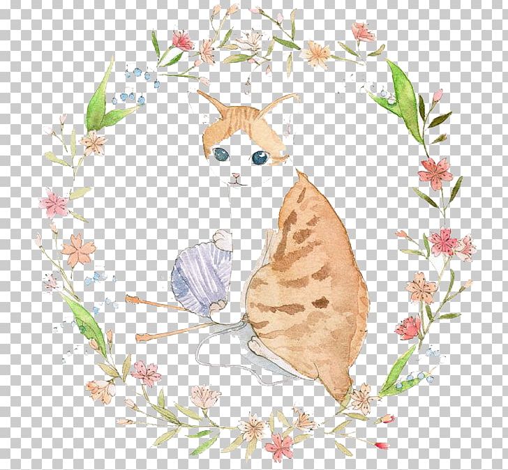 Cat Watercolor Painting PNG, Clipart, Animals, Branch, Brown, Cartoon, Cat Like Mammal Free PNG Download