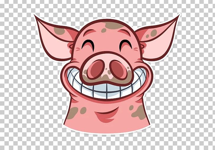 Pig Sticker Telegram Пикабу Homunculus Loxodontus PNG, Clipart, Animals, Emoji, Face, Facebook Messenger, Fictional Character Free PNG Download