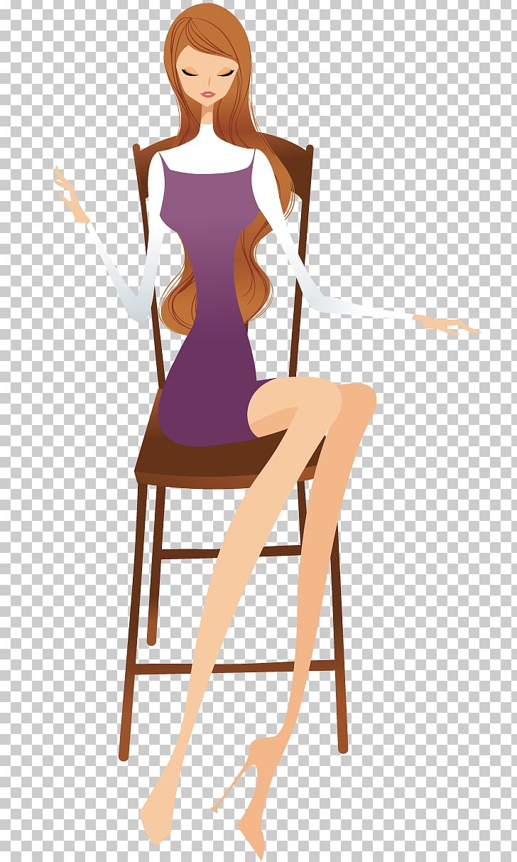 Woman Sitting Stool PNG, Clipart, Arm, Art, Beautiful Woman, Business Woman, Cartoon Free PNG Download