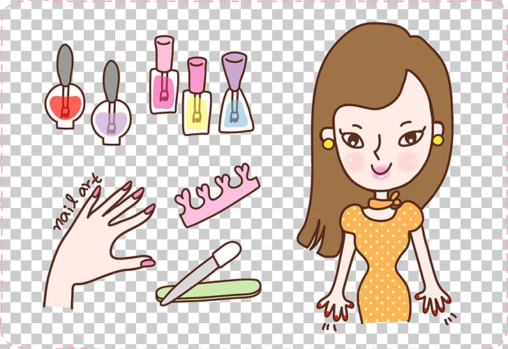 Cartoon Nail Polish Make-up PNG, Clipart, Free PNG Download