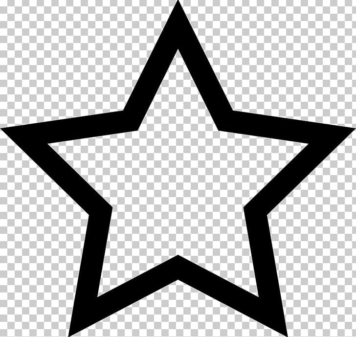 Five-pointed Star Outline Symbol PNG, Clipart, Angle, Area, Black, Black And White, Clip Art Free PNG Download