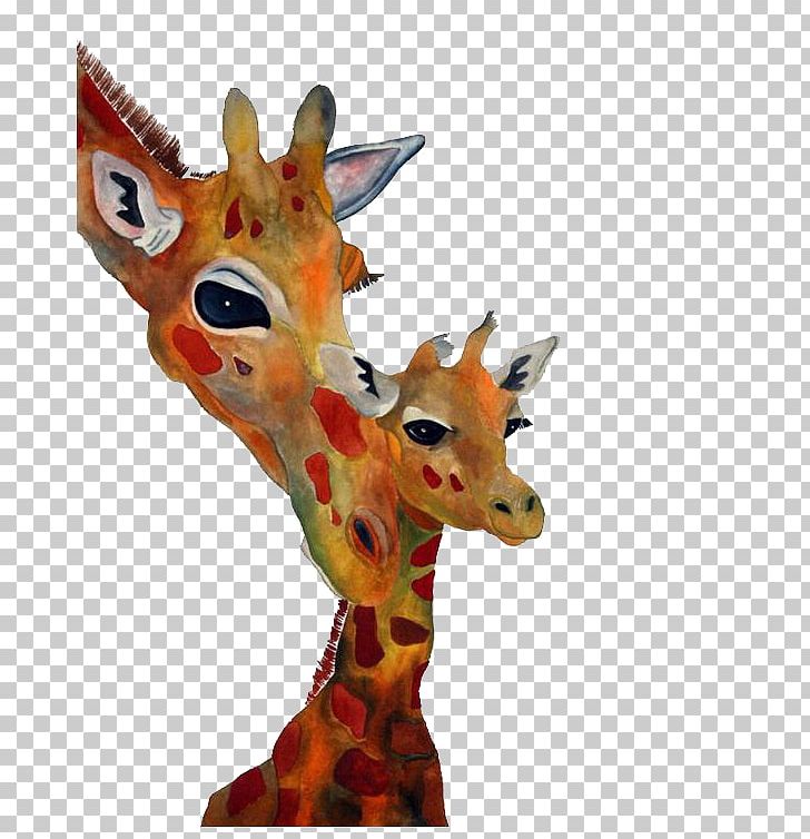 Giraffe Hippopotamus Christmas Watercolor Painting Illustration PNG, Clipart, Animal, Animals, Cartoon, Cartoon Giraffe, Ceramic Free PNG Download