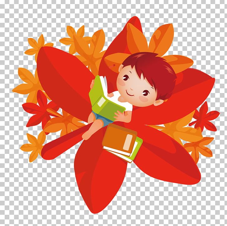Cartoon Illustration PNG, Clipart, Autumn Leaf, Books, Cartoon, Child, Drawing Free PNG Download