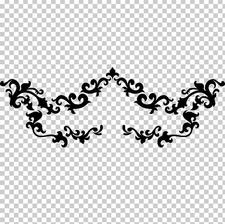 Sticker Text Baroque Plant PNG, Clipart, Area, Baroque, Black, Black And White, Black M Free PNG Download