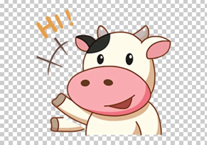 Taurine Cattle Sticker Telegram IMessage PNG, Clipart, Artwork, Cattle, Emoticon, Head, Imessage Free PNG Download
