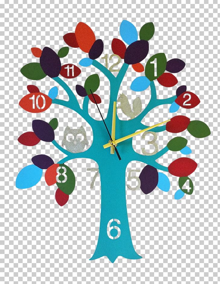 Clock Wall Wood นาฬิกาติดผนัง จตุจักร PNG, Clipart, Bedroom, Branch, Clock, Colorido, Floral Design Free PNG Download