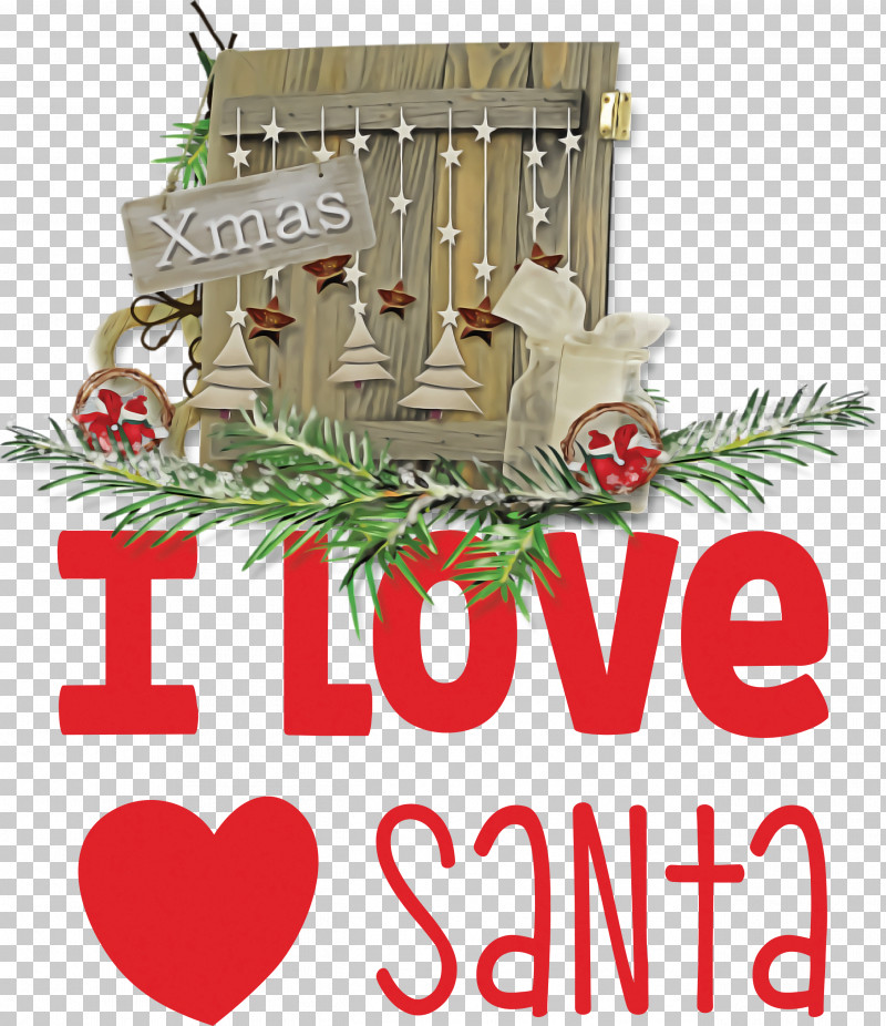 I Love Santa Santa Christmas PNG, Clipart, Black, Black Screen Of Death, Christmas, Christmas Day, Christmas Ornament M Free PNG Download