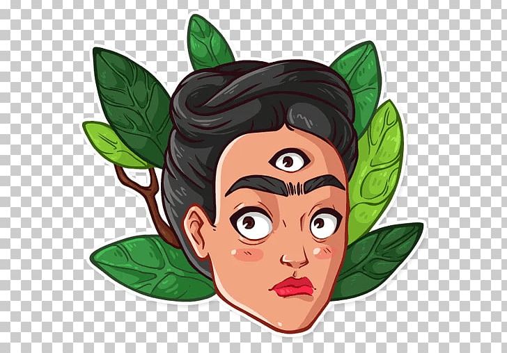 Sticker Frida Kahlo Telegram Nose PNG, Clipart, Art, Cheek, Download, Ear, Eye Free PNG Download