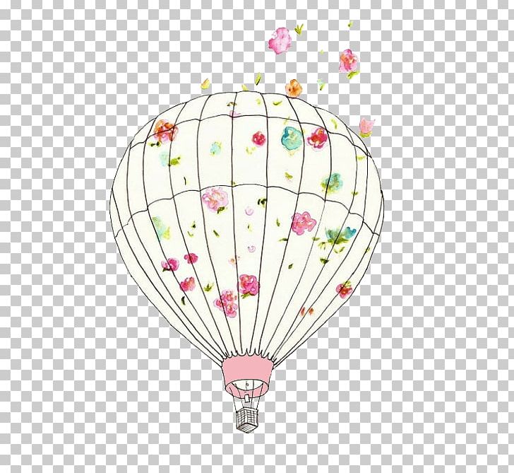 Hot air balloon sketch banner for travel design Vector Image