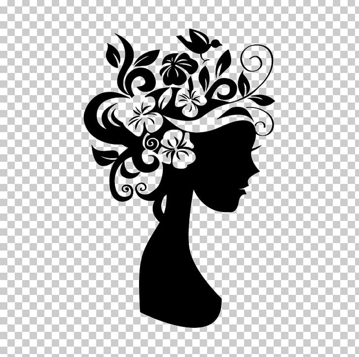Wall Decal Sticker Beauty Parlour PNG, Clipart, Bathroom, Black And White, Decal, Decorative Arts, Flora Free PNG Download