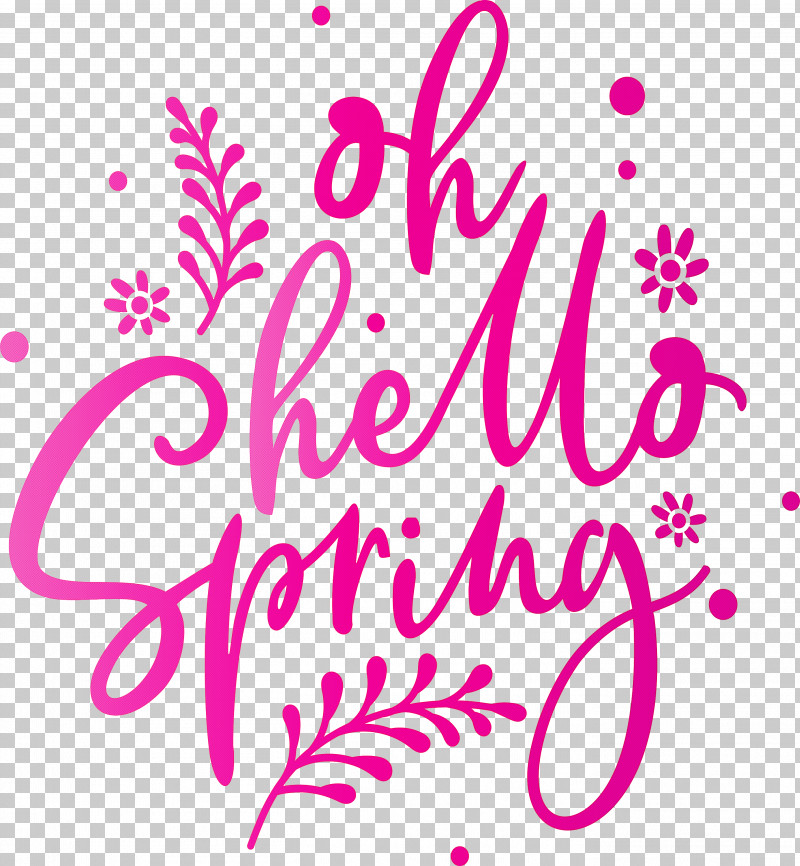 Hello Spring Spring PNG, Clipart, Calligraphy, Hello Spring, Line, Magenta, Pink Free PNG Download